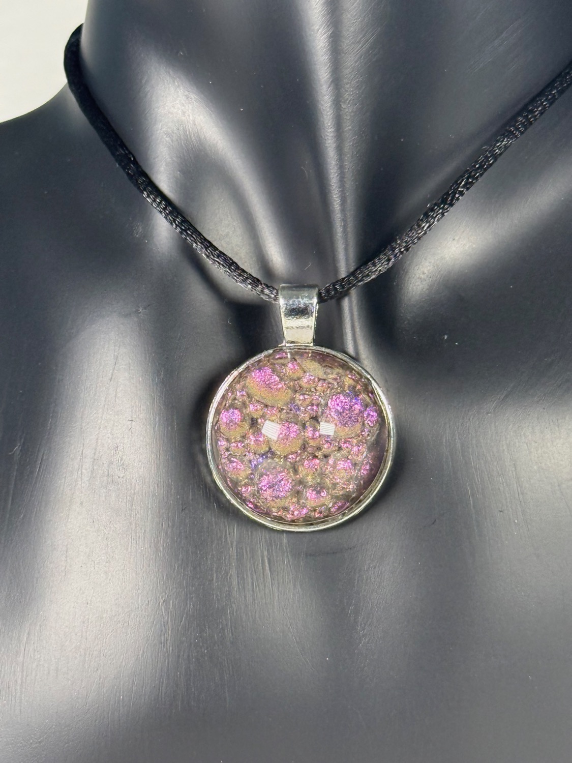 Purple confetti pendant view 2