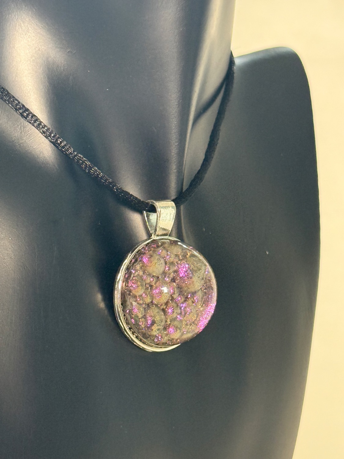 Purple confetti pendant view 3