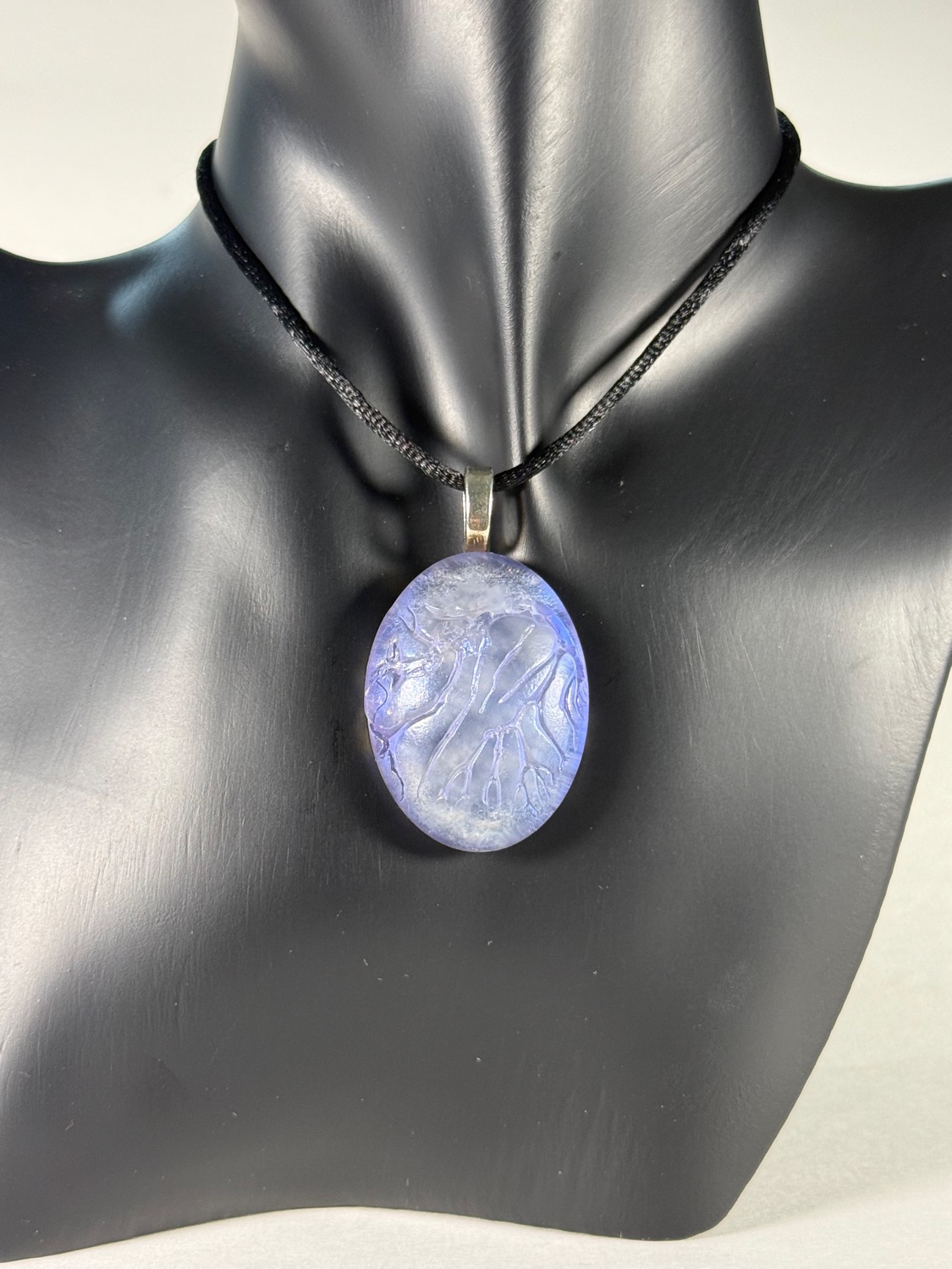 Lavender floral pendant view 2