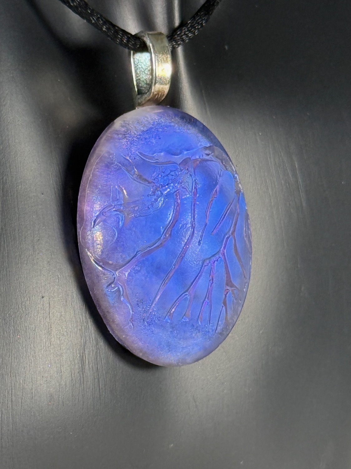 Lavender floral pendant view 4