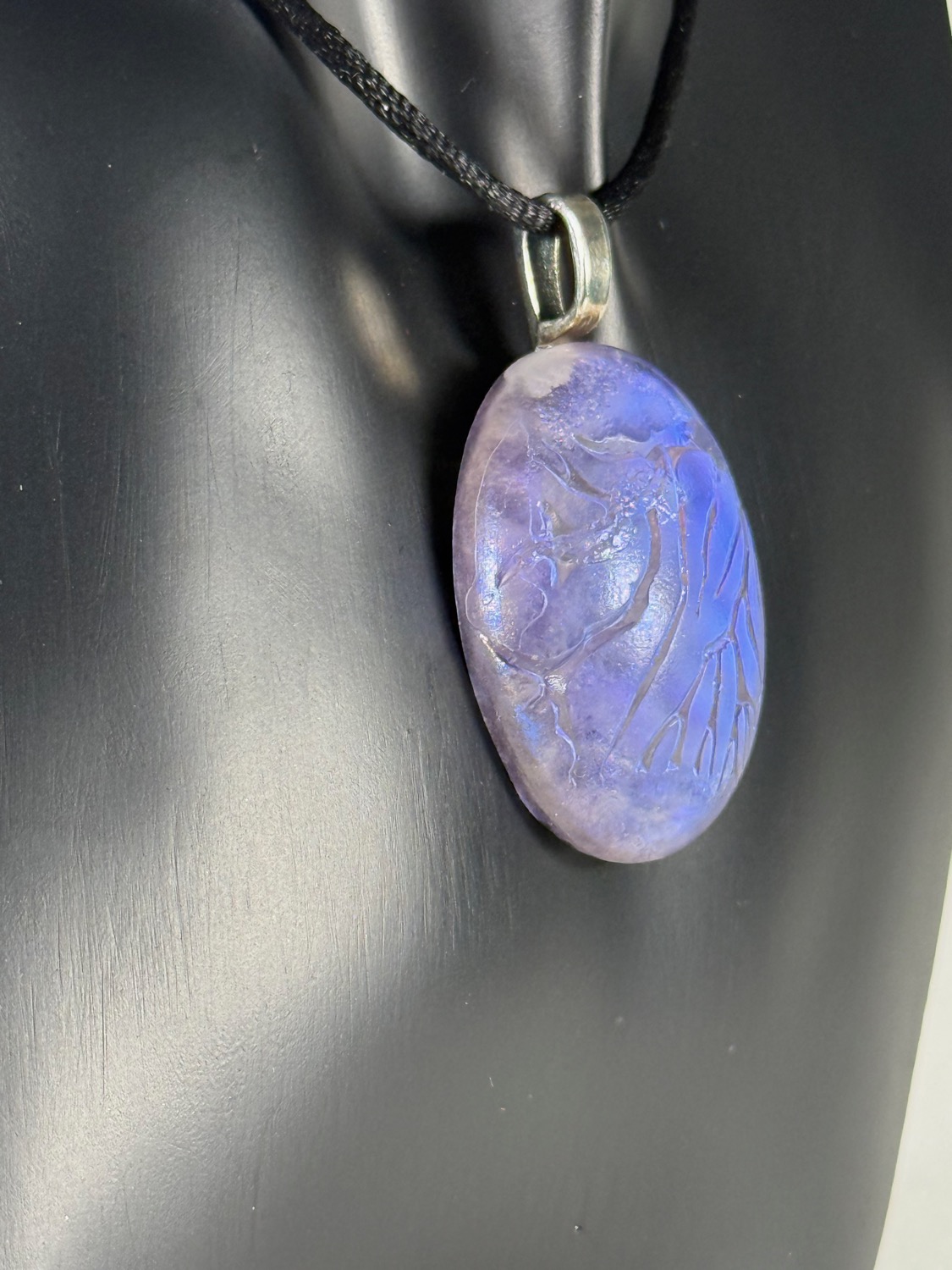 Lavender floral pendant view 5