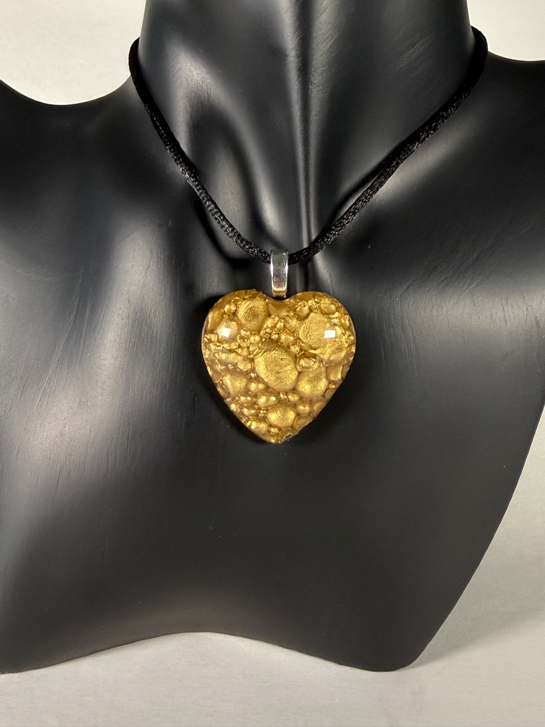 Bronze bubble heart view 2