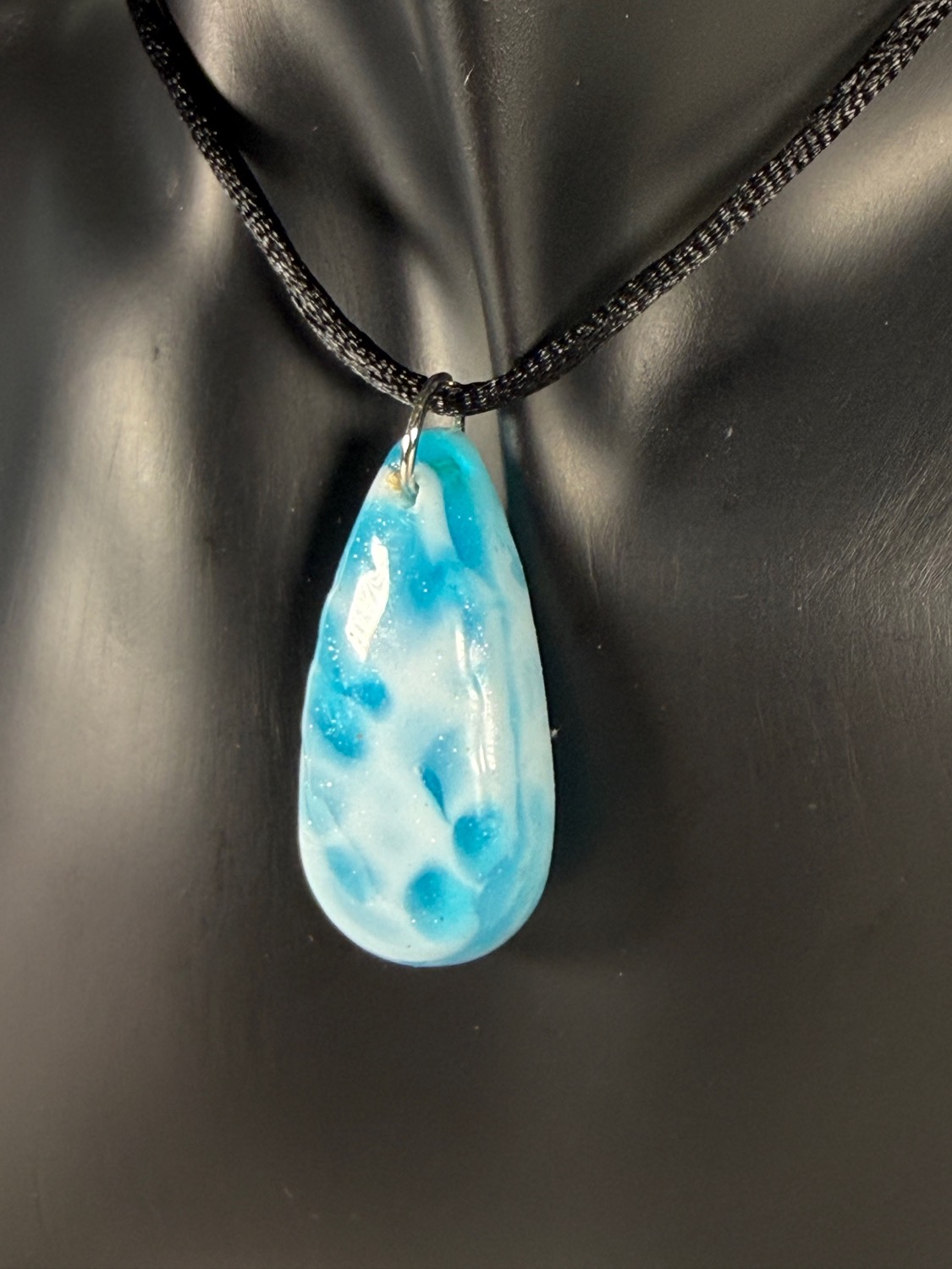 Blue larimar teardrop view 3