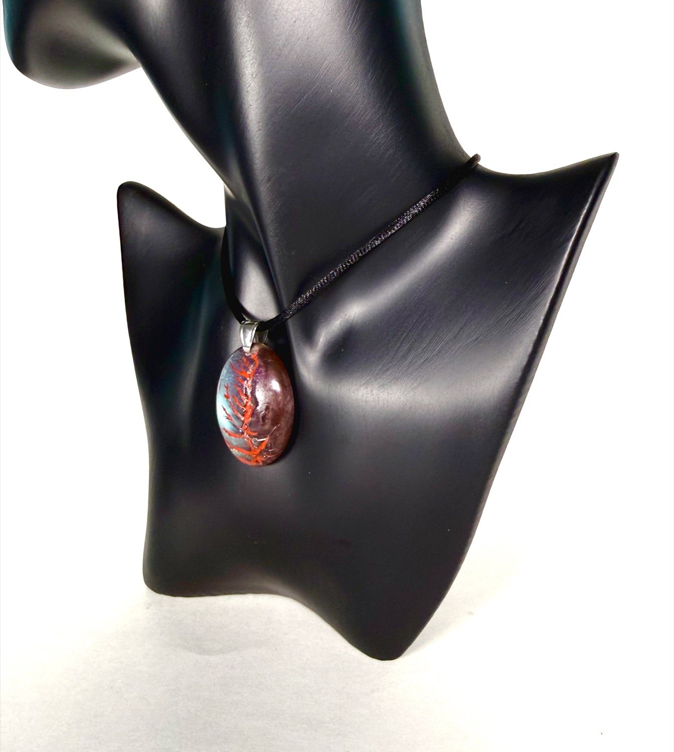 Coral branch pendant view 3