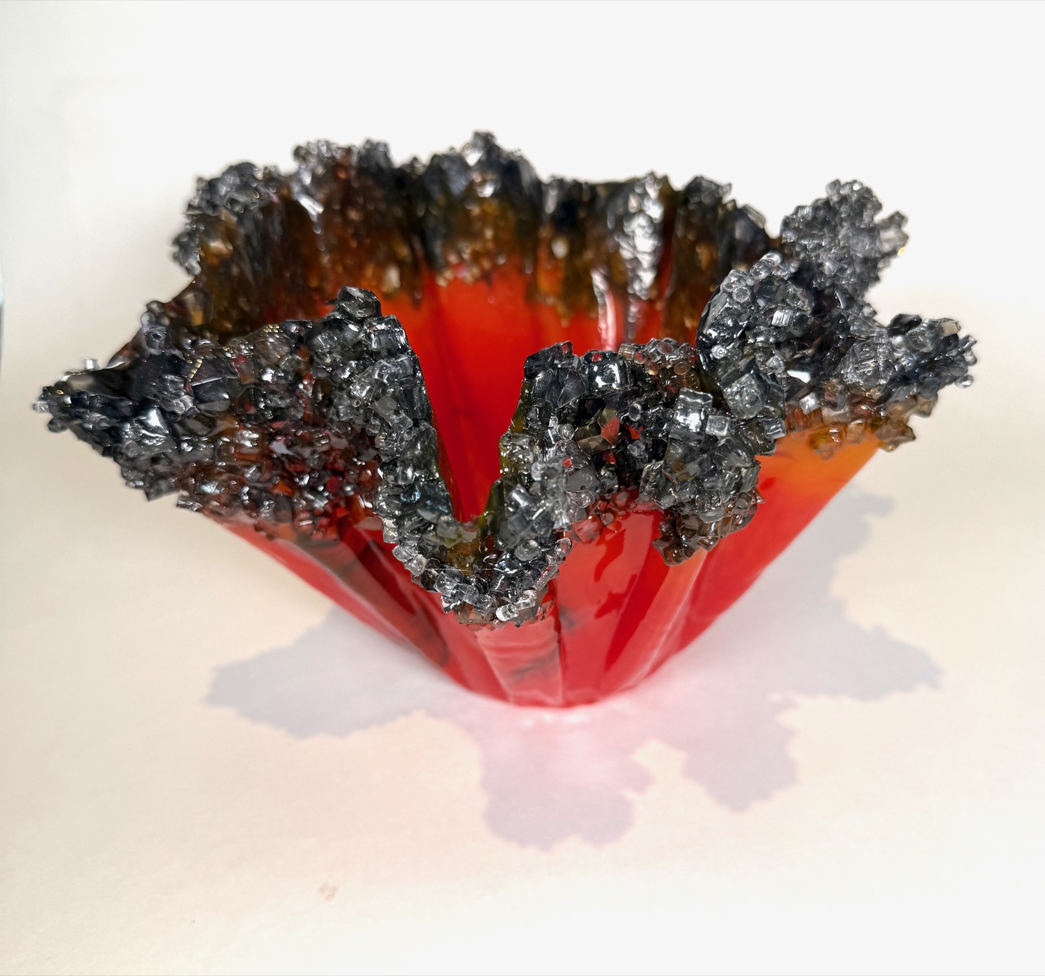 Red geode crystal view 3