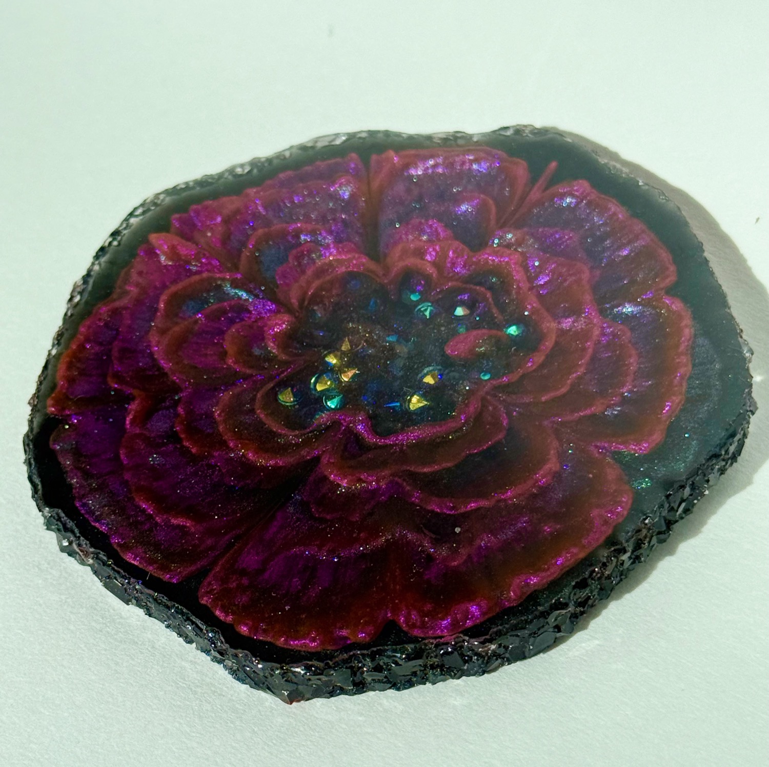 Shimmer bloom coaster close-up