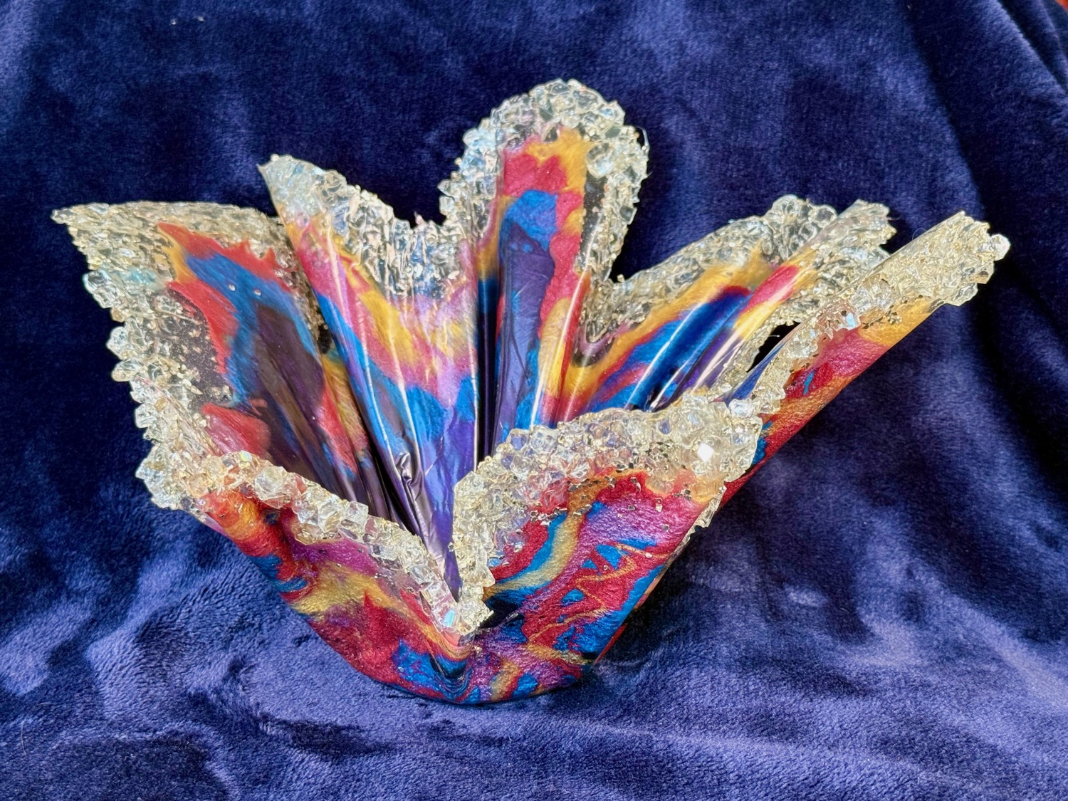 Kaleidoscope Bowl dark background view 2