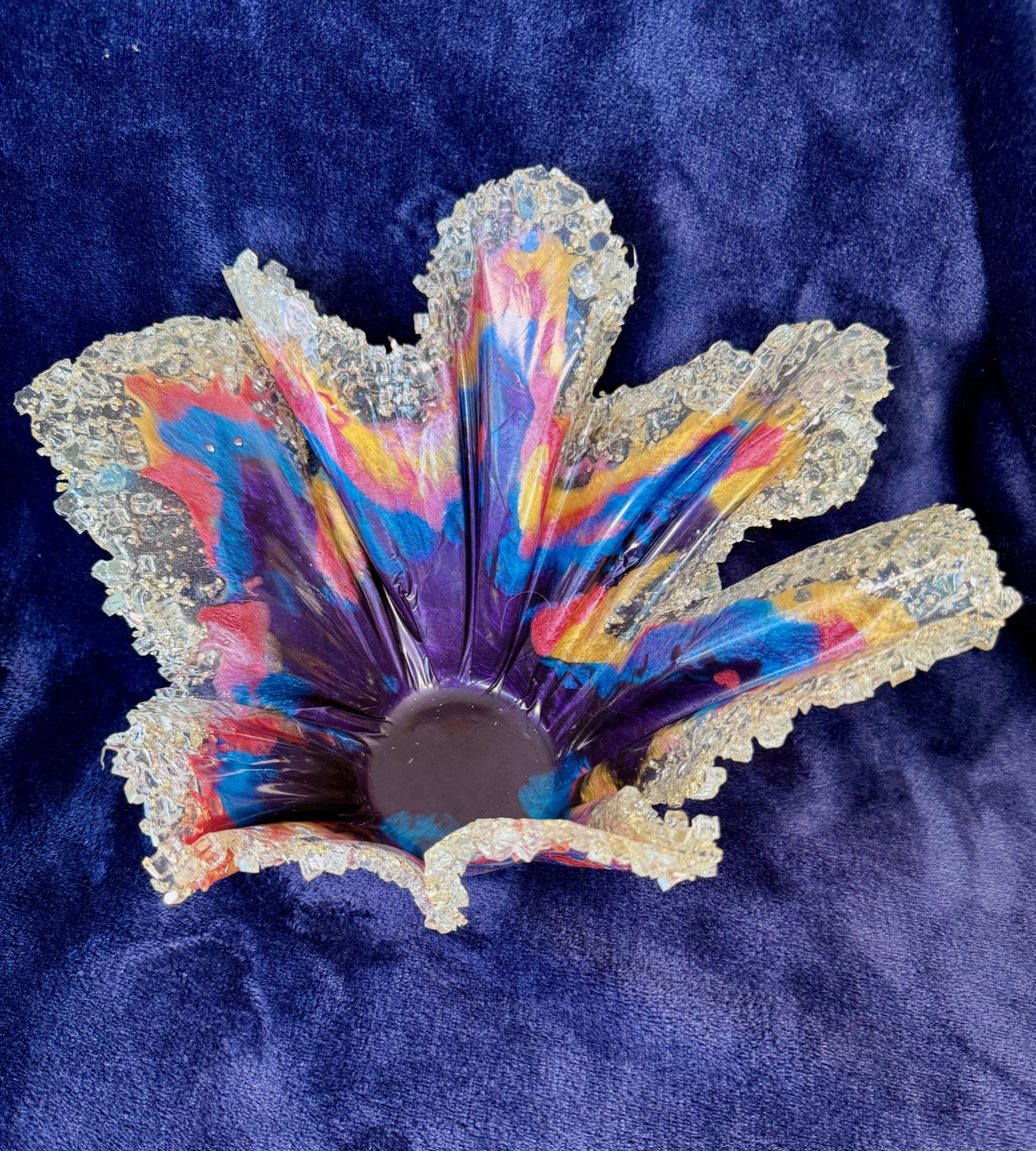 Kaleidoscope Bowl dark background view 3