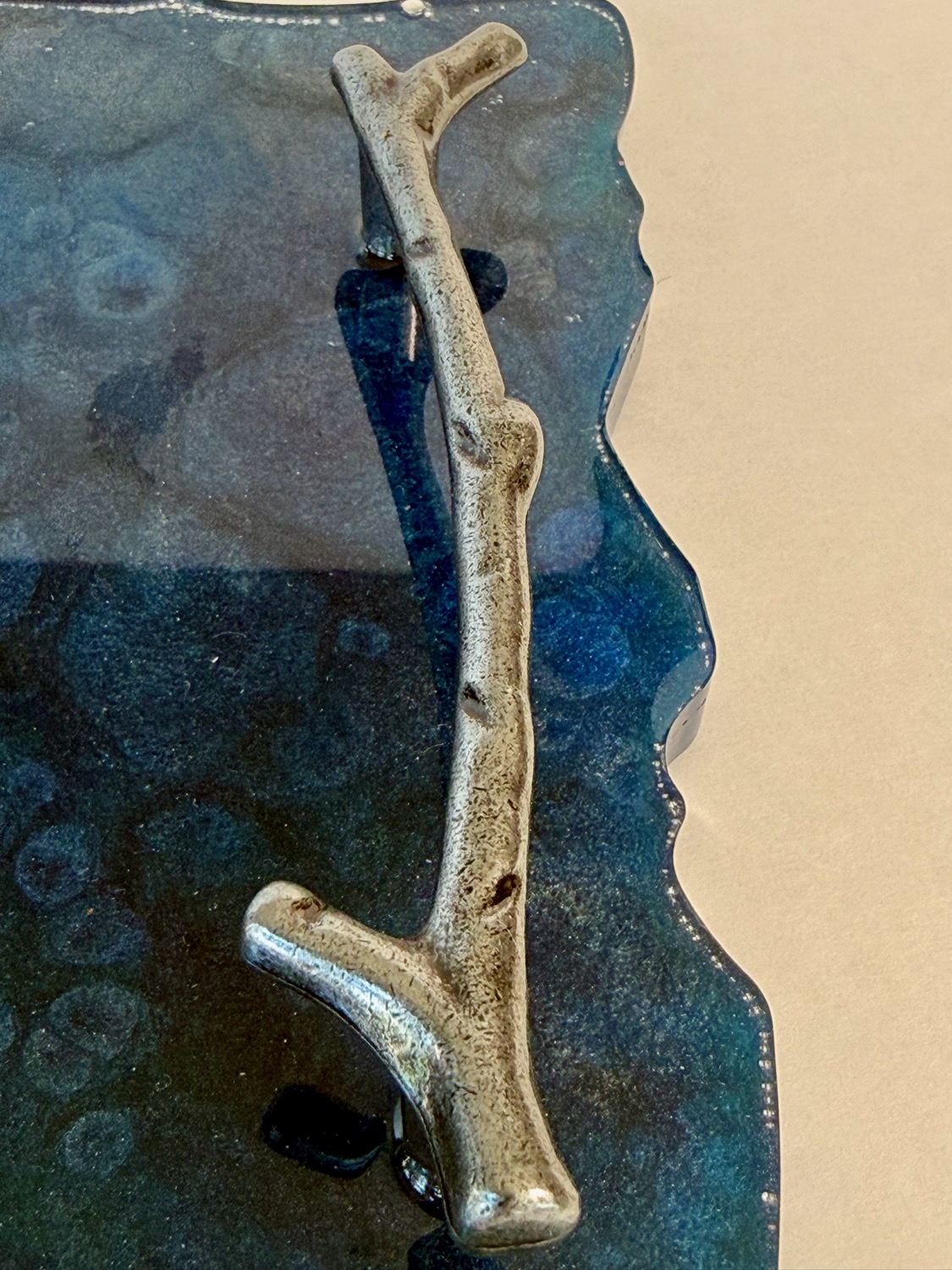 Midnight Forest Tray handle closeup
