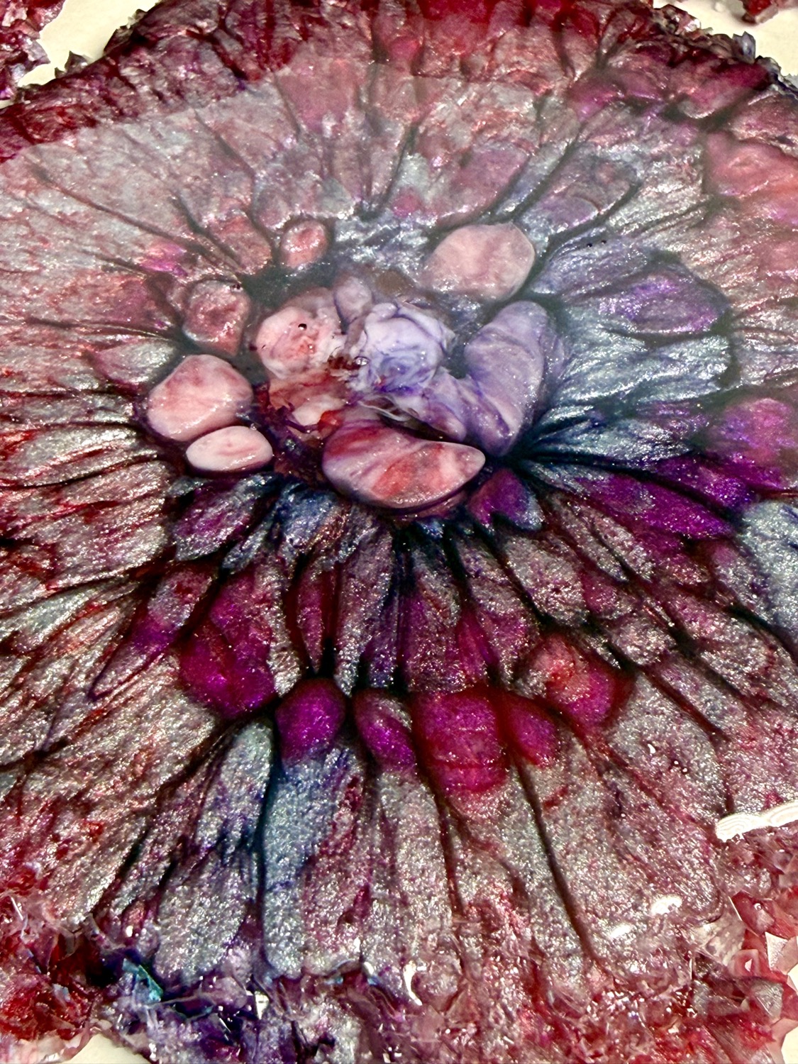Crimson Geode coaster close-up