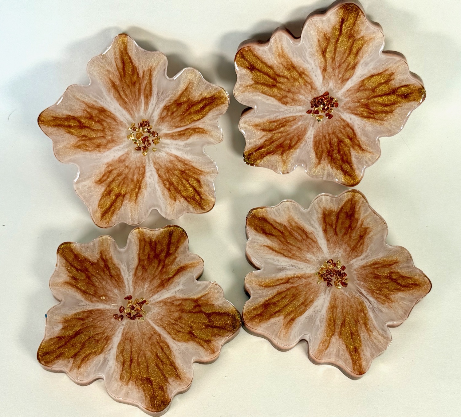 Gilded Petal coasters view 2