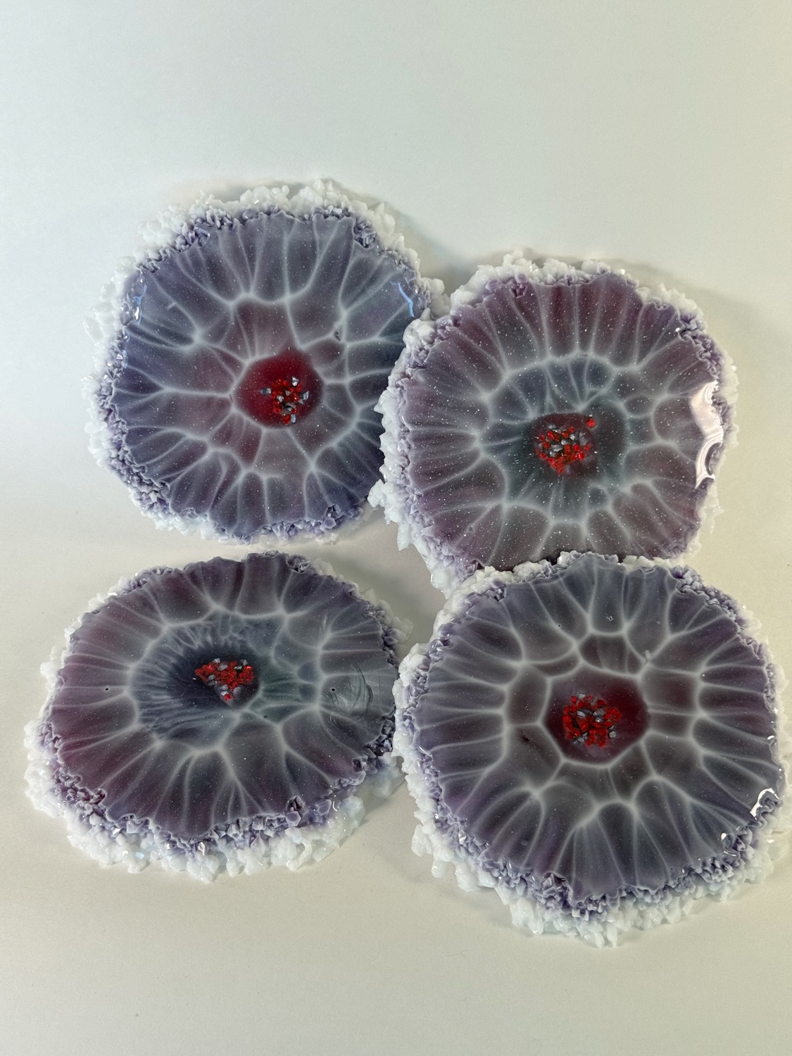Amethyst Geode coasters view 2