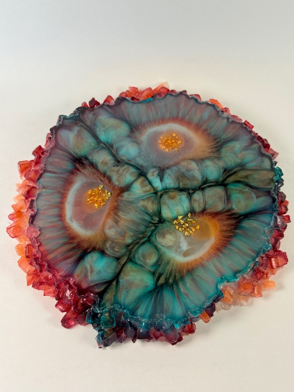 Coral Eye coaster side view