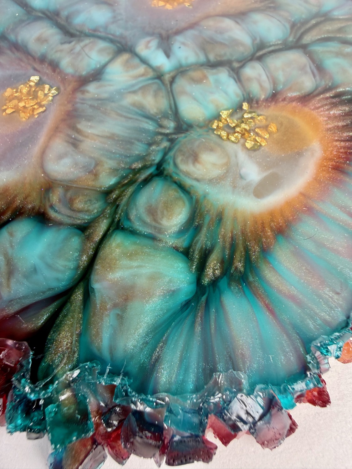 Coral Eye coaster detail