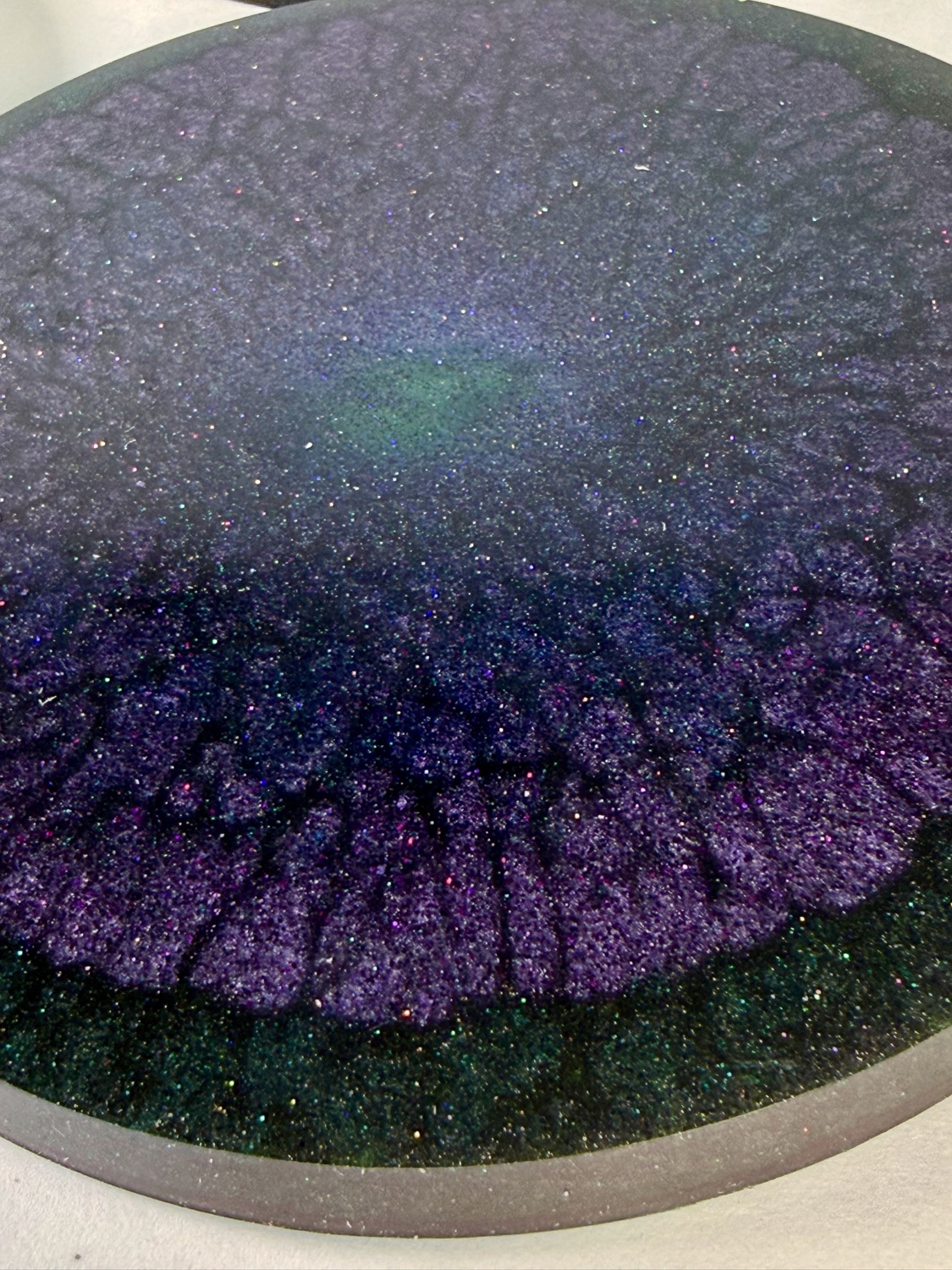 Purple Nebula coaster edge close-up