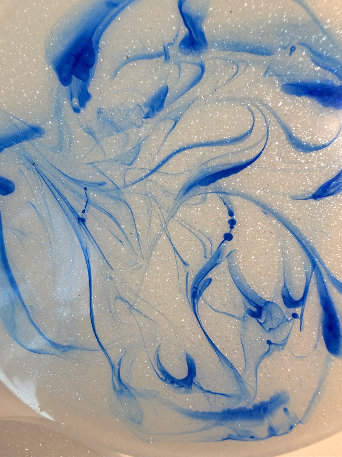 Blue Marble coaster swirl macro
