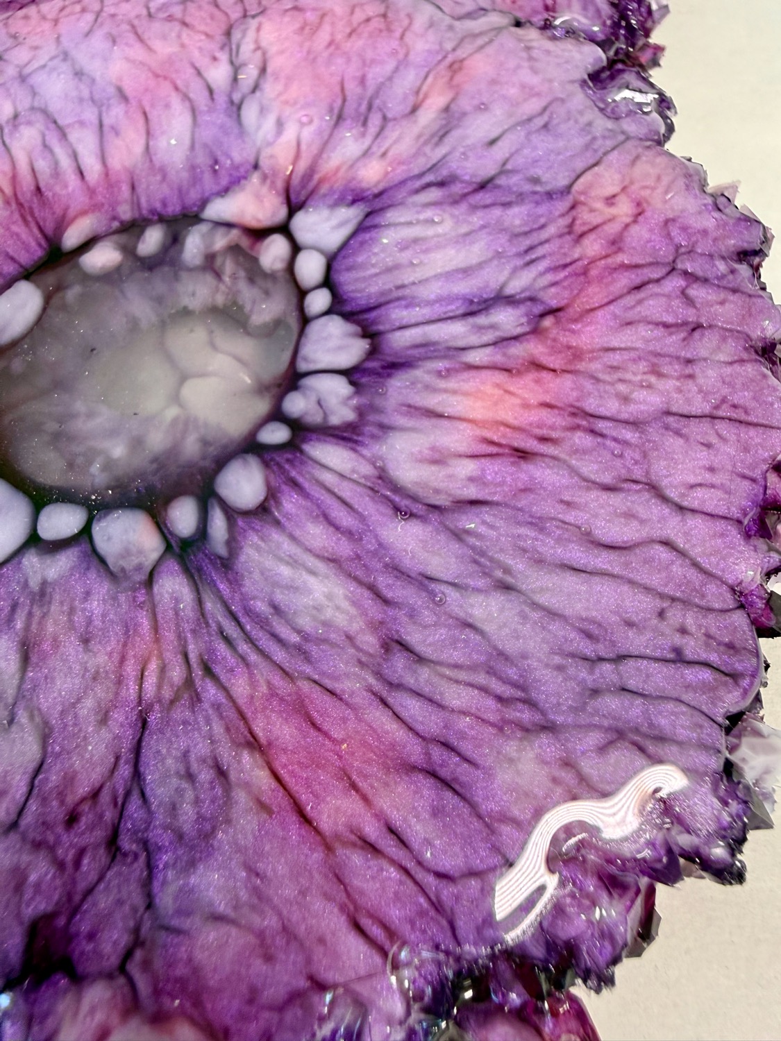 Amethyst Bloom coaster close-up