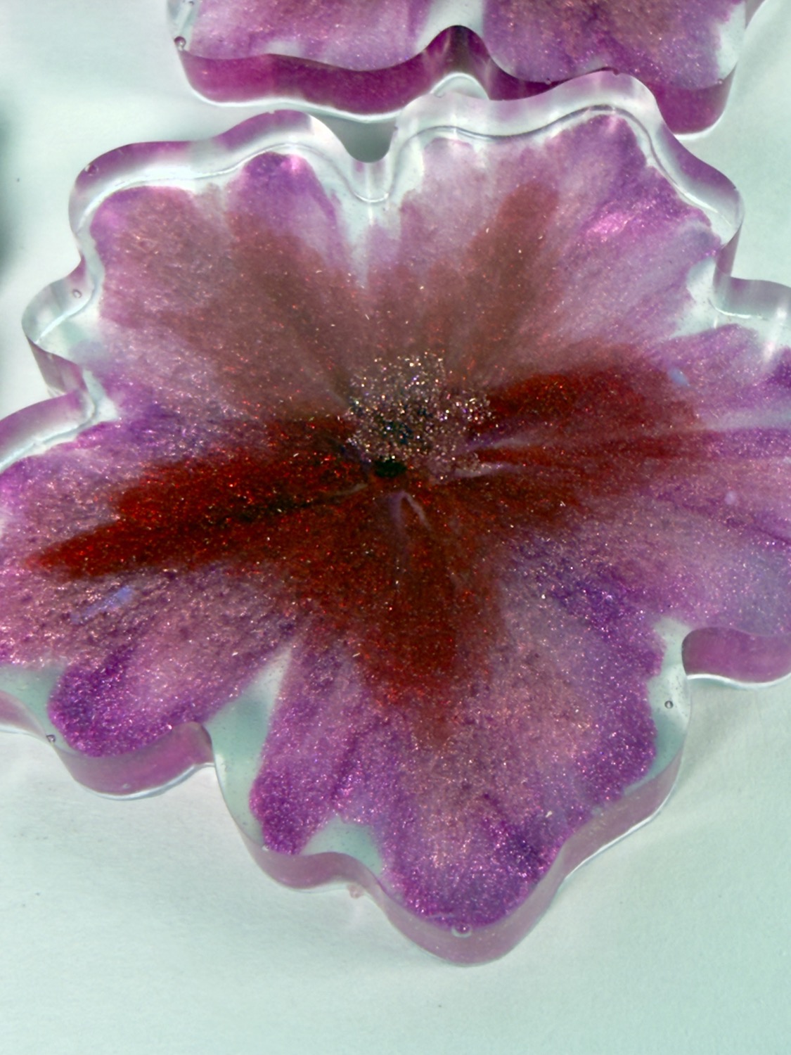 Orchid Blossom coaster petal close-up