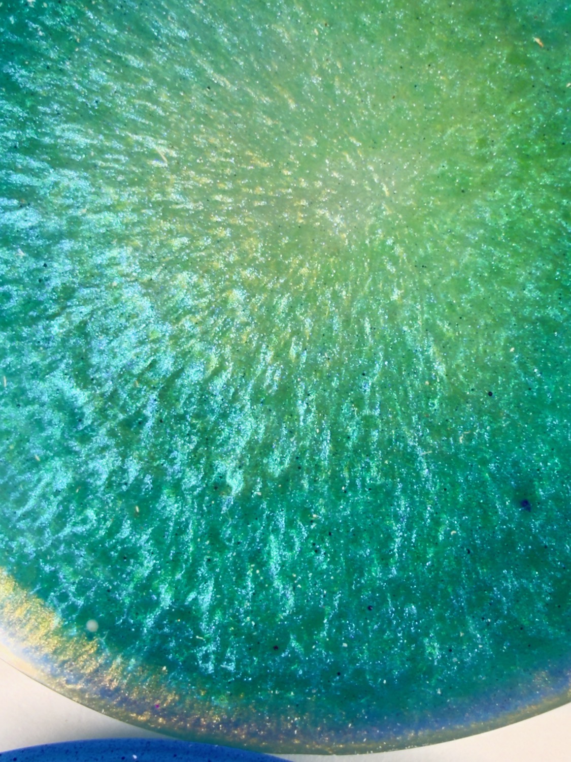 Mermaid Geode coaster shimmer close-up