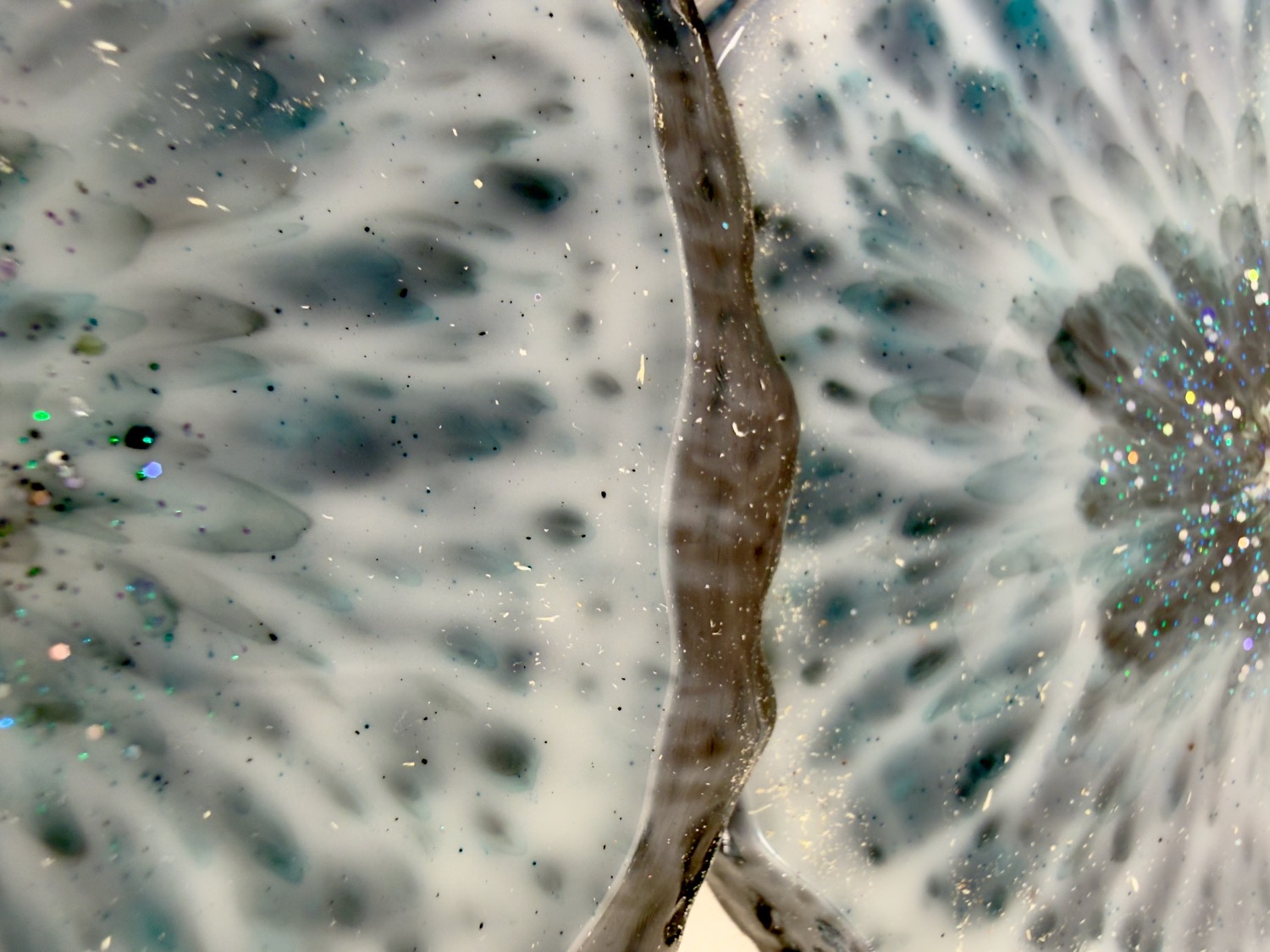 Stormcloud Geode coaster centre close-up