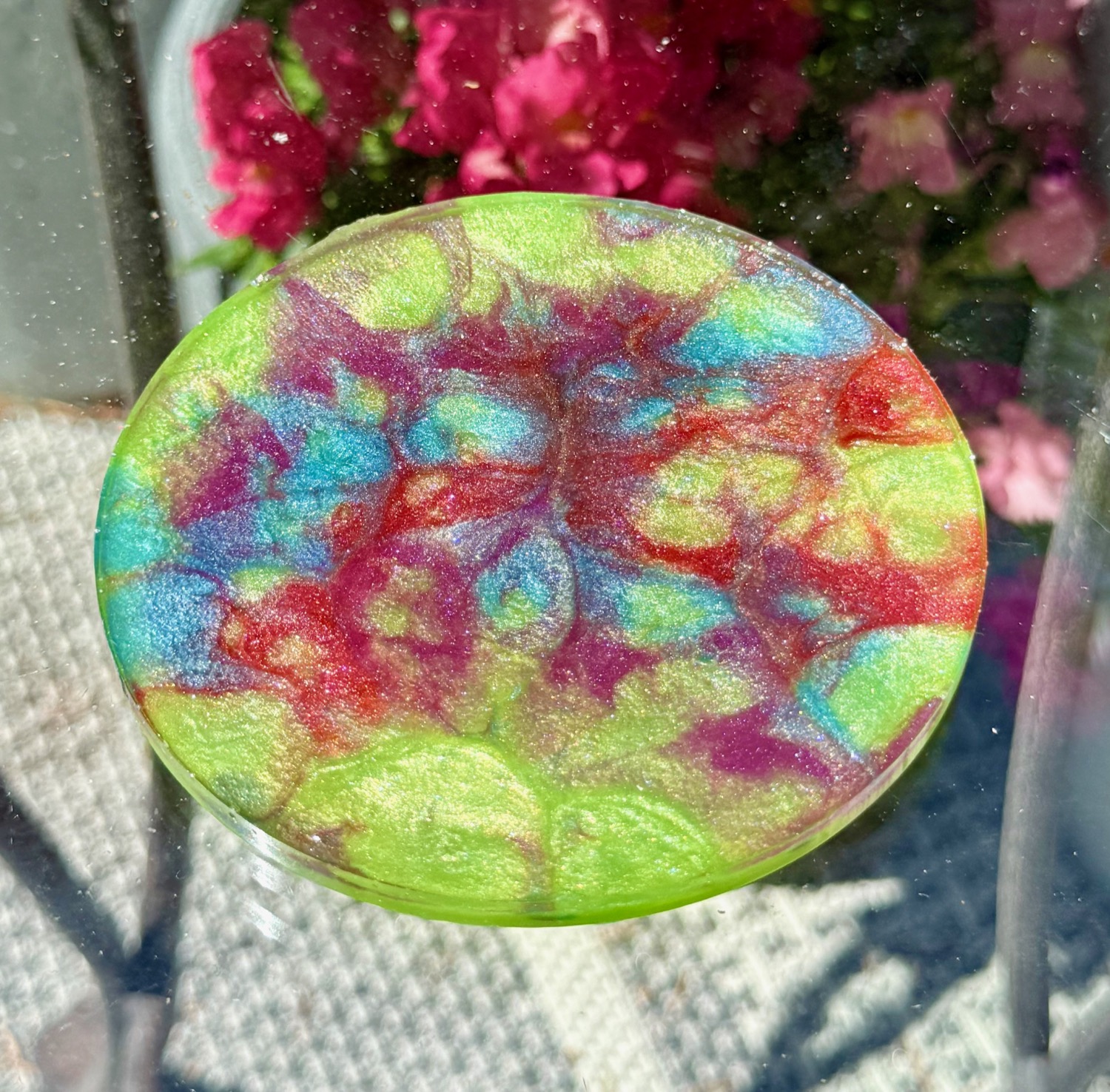 Fiesta coaster outdoor close-up