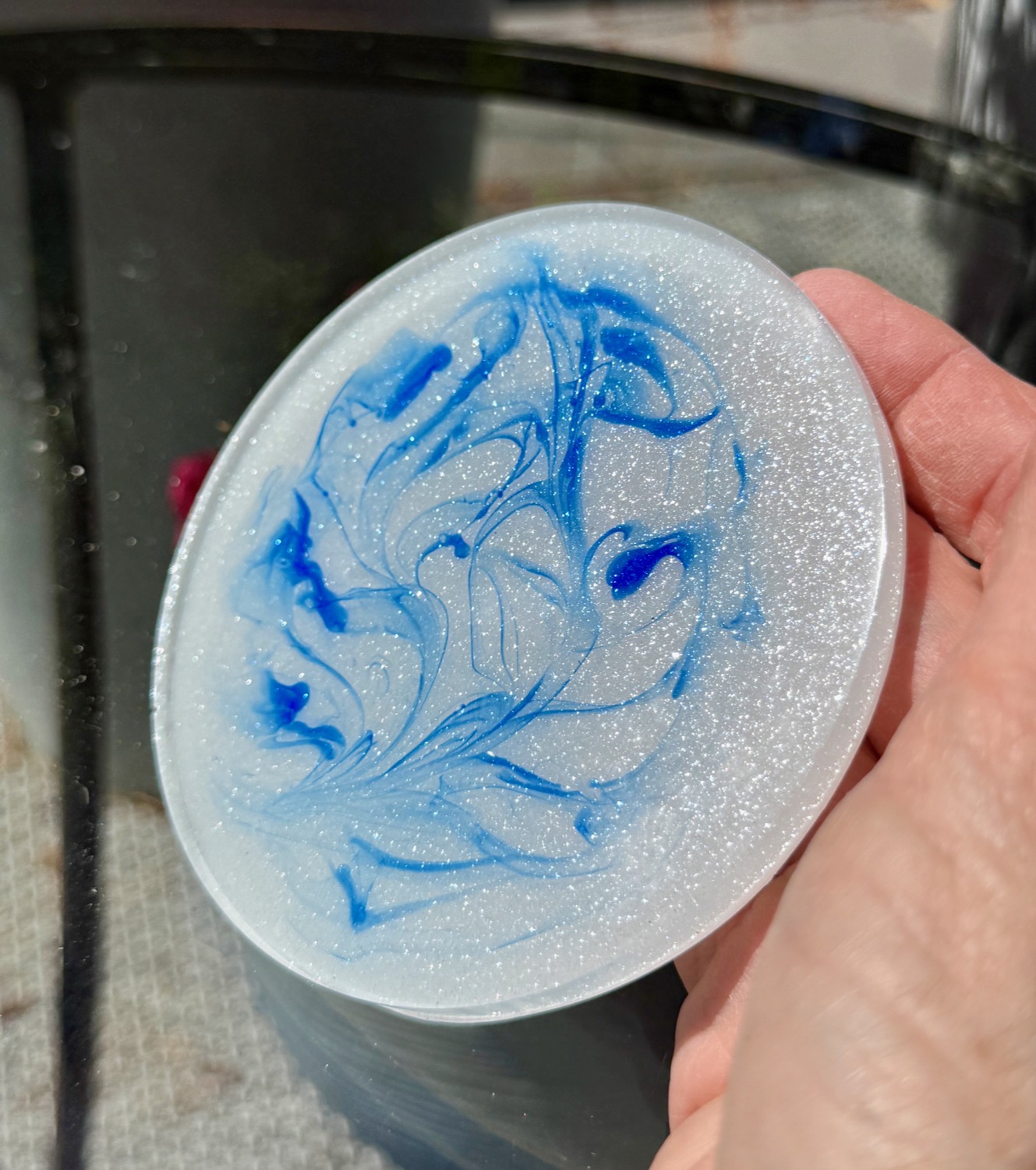Blue Marble coaster outdoor close-up