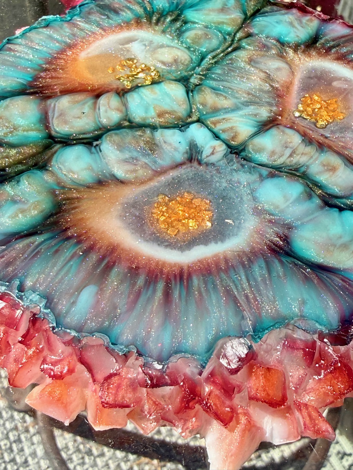 Coral Eye coaster outdoor close-up
