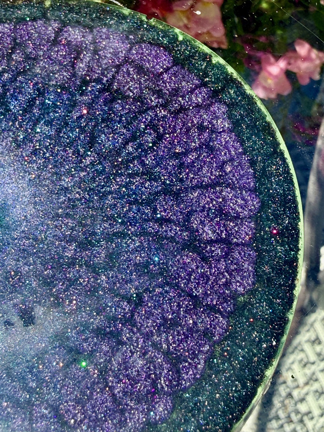 Purple Nebula coaster outdoor close-up